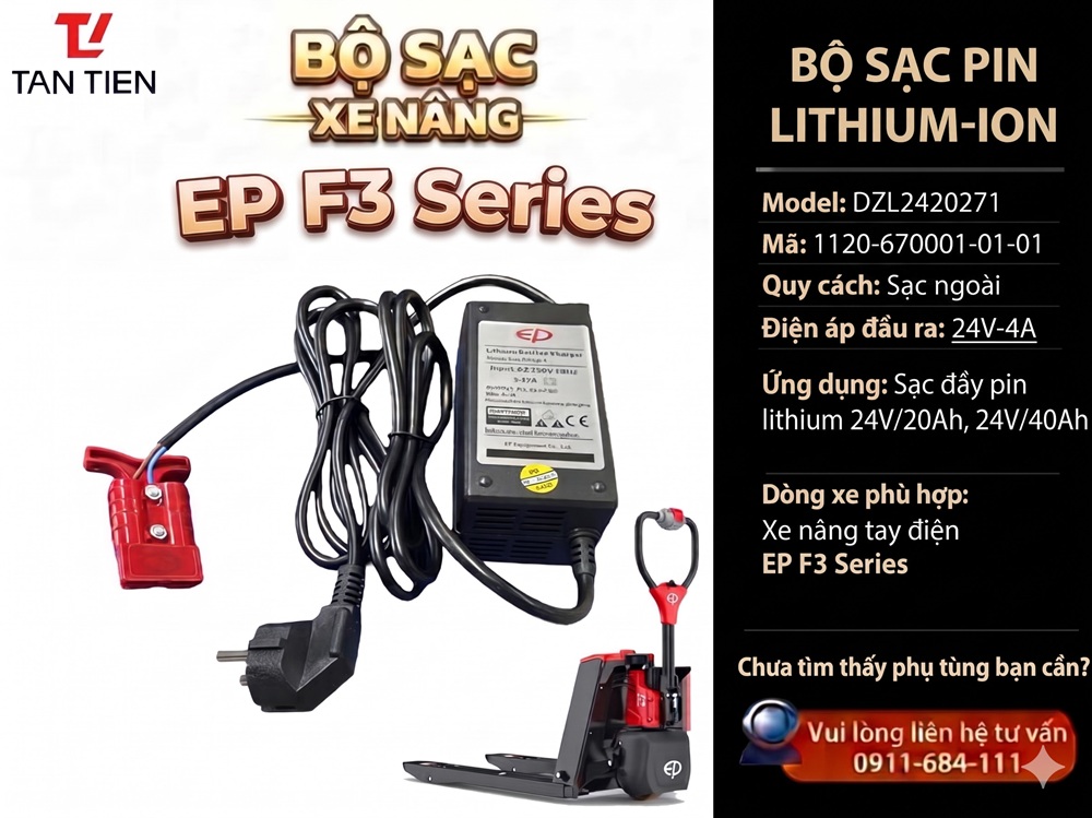Bộ Sạc Xe Nâng EP DZL2420271 (24V-4A)